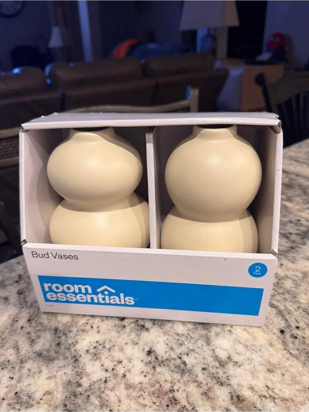 Room Essentials Neutral Cream Double-Gourd Bud Vases - Set of 2